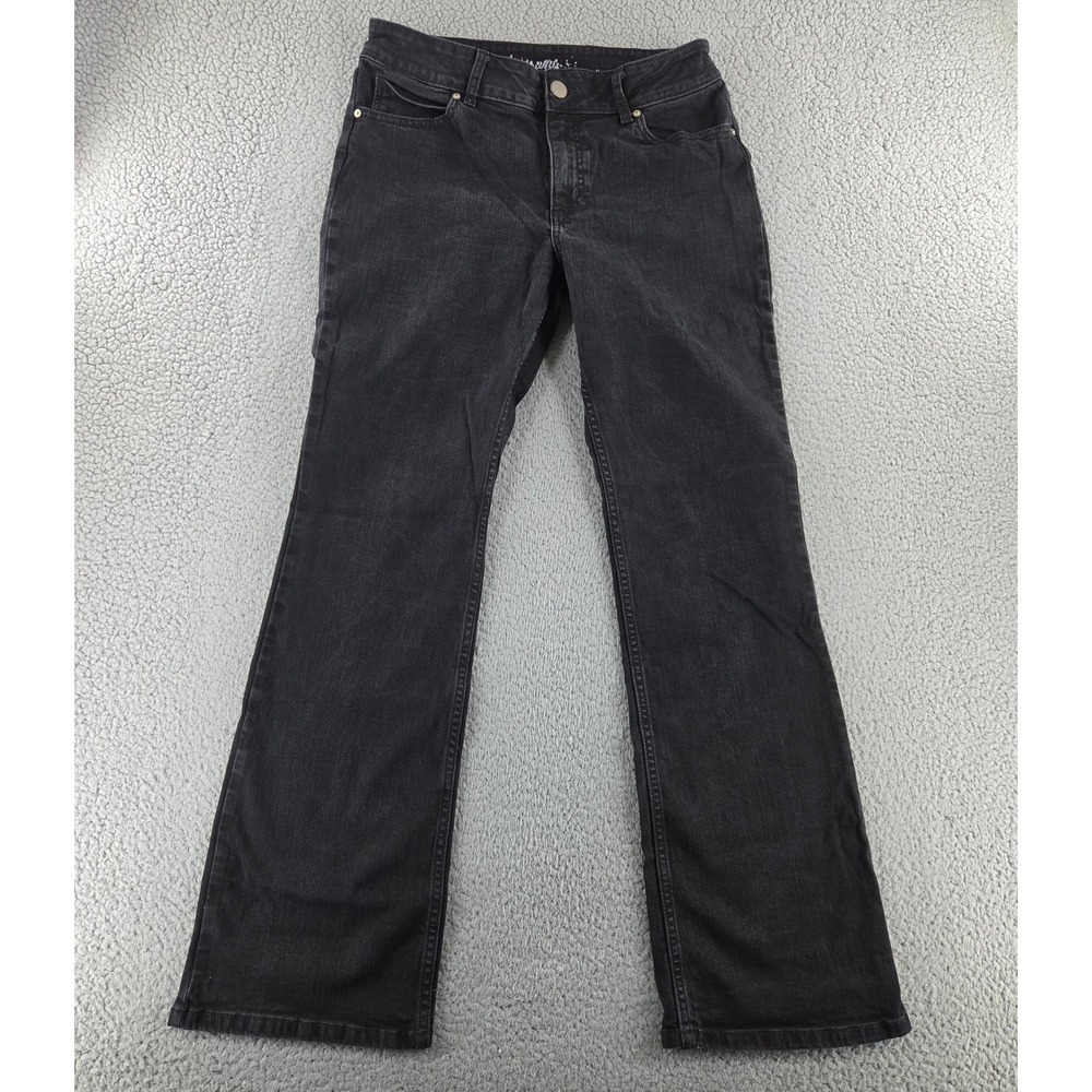 Wrangler Jeans Womens 13 Black Denim Mid Rise Bootcut Western‎ Cowgirl Chore
